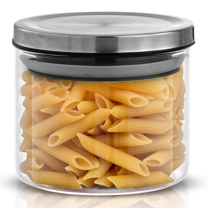 Glass Storage Jars with Airtight Lids Set