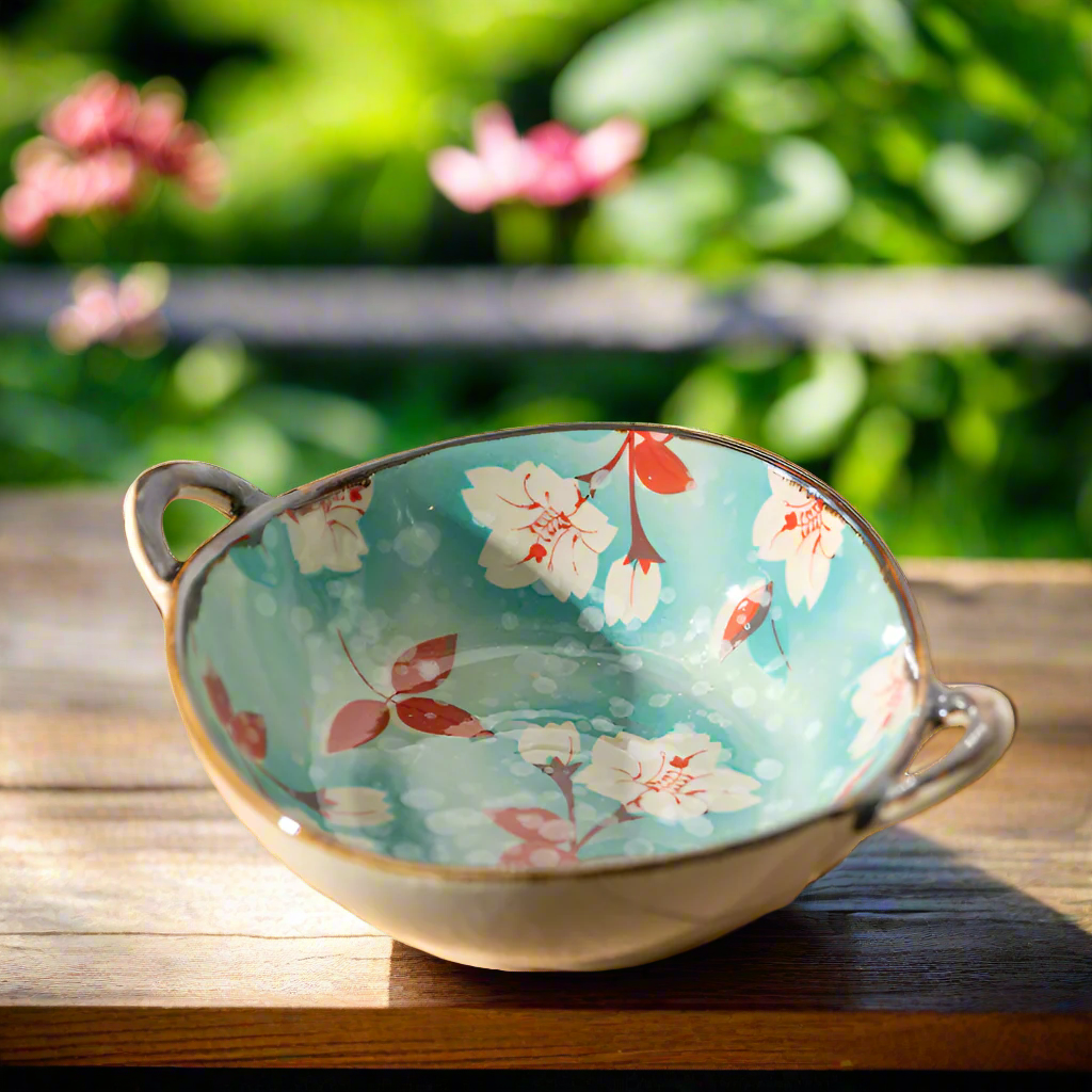 Farmhouse Style Irregular Shaped Ceramic Bowls With Handles