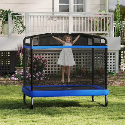 Rectangle Trampoline for Kids 70” Toddler Rebounder with Detachable Swing