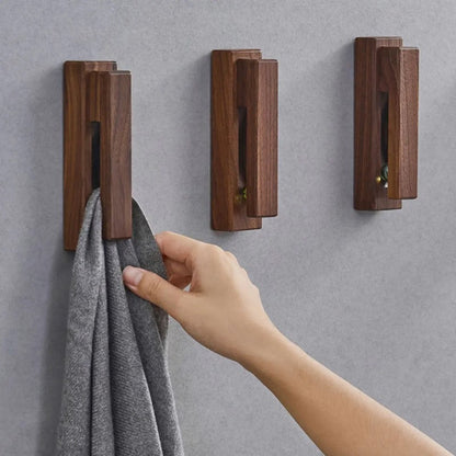 Marble Slide Wood Towel Holder With Easy Mount