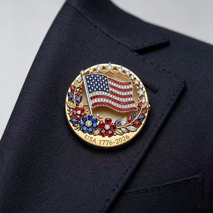 US 250th Anniversary Enamel Brooch Pin
