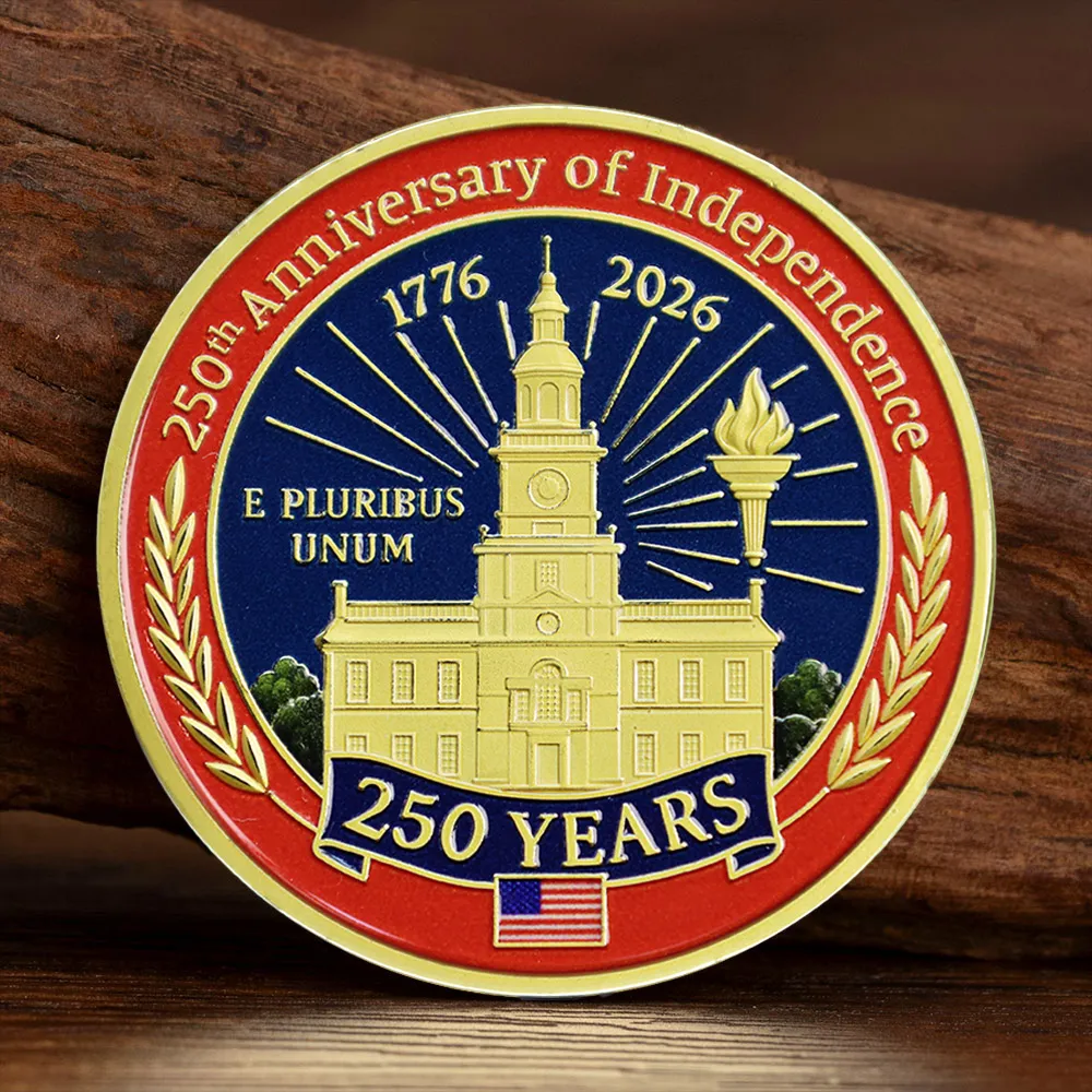 Gold Plated 250th Anniversary USA Commemorative Medal