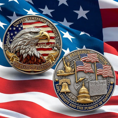 U.S. 250th Anniversary Commemorative Coin – American Eagle Design