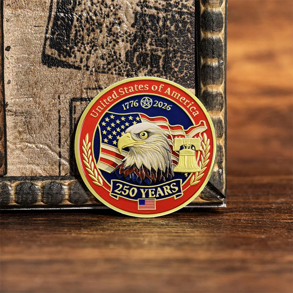 Gold Plated 250th Anniversary USA Commemorative Medal