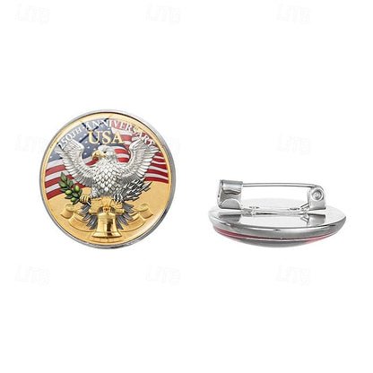 10Pcs U.S. 250th Anniversary Lapel Pin Badges, July Fourth Independence Day Accessories