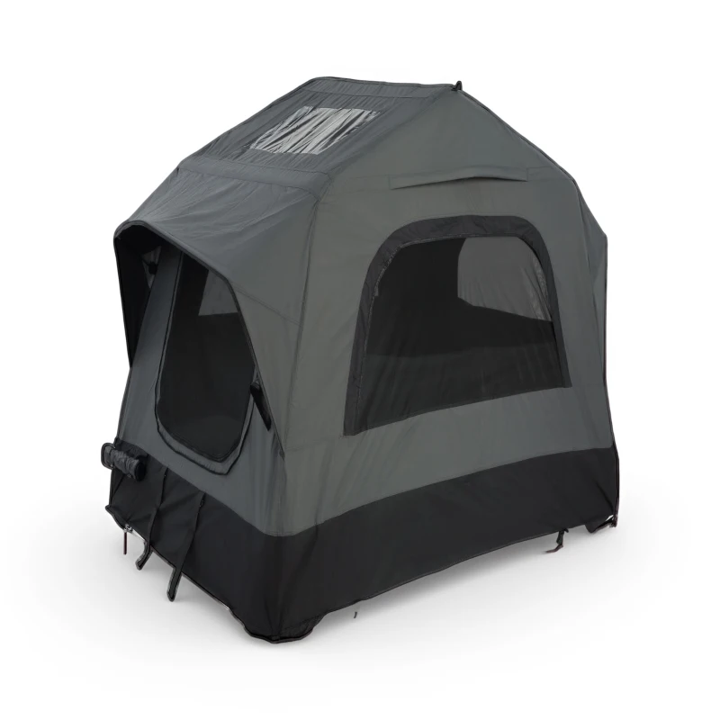 Quick-Setup 2-Person Camping Tent with Electric Pump, Inflatable Rooftop Tent for Car & SUV, 86.5″ L x 57″ W x 52.5″ H