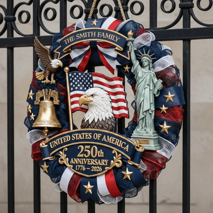 United States Of America 250th Anniversary - Personalized Wooden Sign, 250th Anniversary Gifts