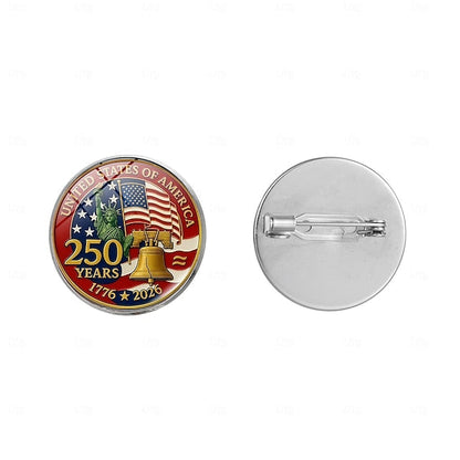 10Pcs U.S. 250th Anniversary Lapel Pin Badges, July Fourth Independence Day Accessories