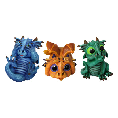 Trio of Trouble - Collectible "No Evil" Dragon Figurine Set