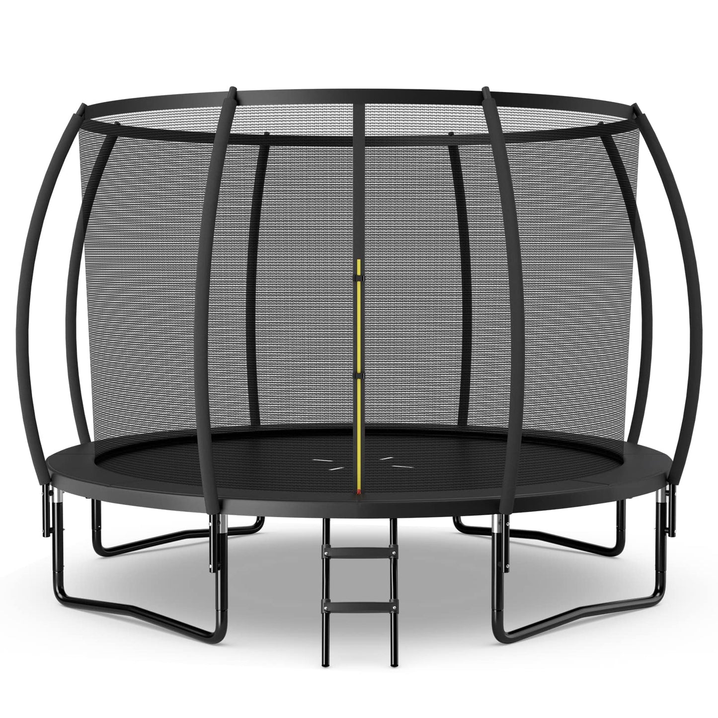 8FT 10FT 12FT Trampoline with Enclosure, ASTM Approved Outdoor Large Trampoline with Ladder