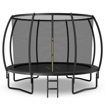 8FT 10FT 12FT Trampoline with Enclosure, ASTM Approved Outdoor Large Trampoline with Ladder