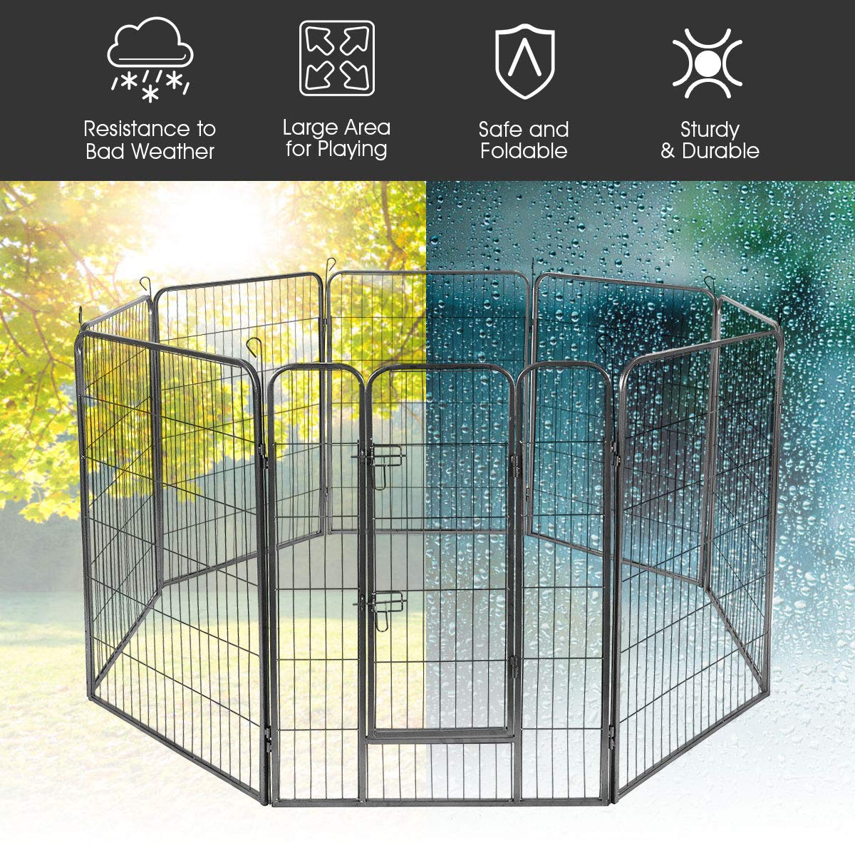 48 inch Dog Playpen with Door (8 or 16 pannels)