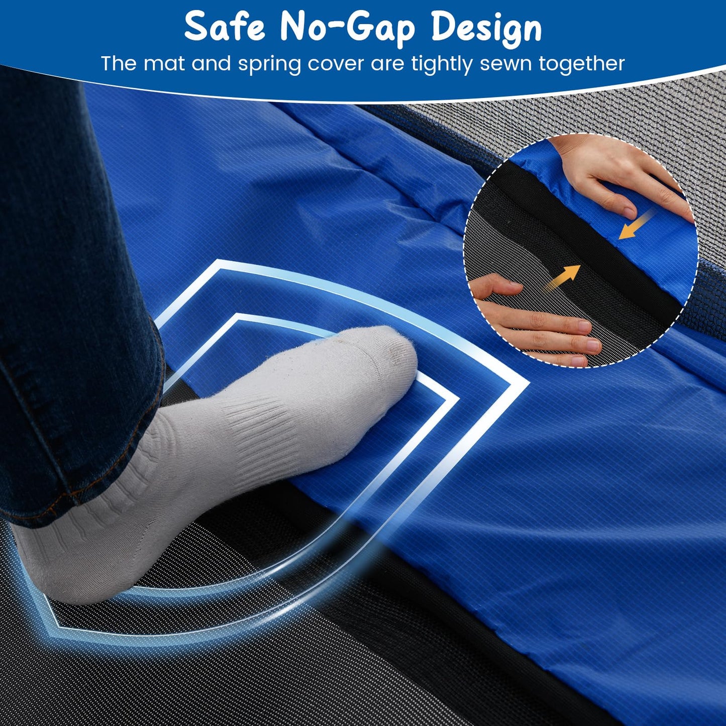 Rectangle Trampoline for Kids 70” Toddler Rebounder with Detachable Swing
