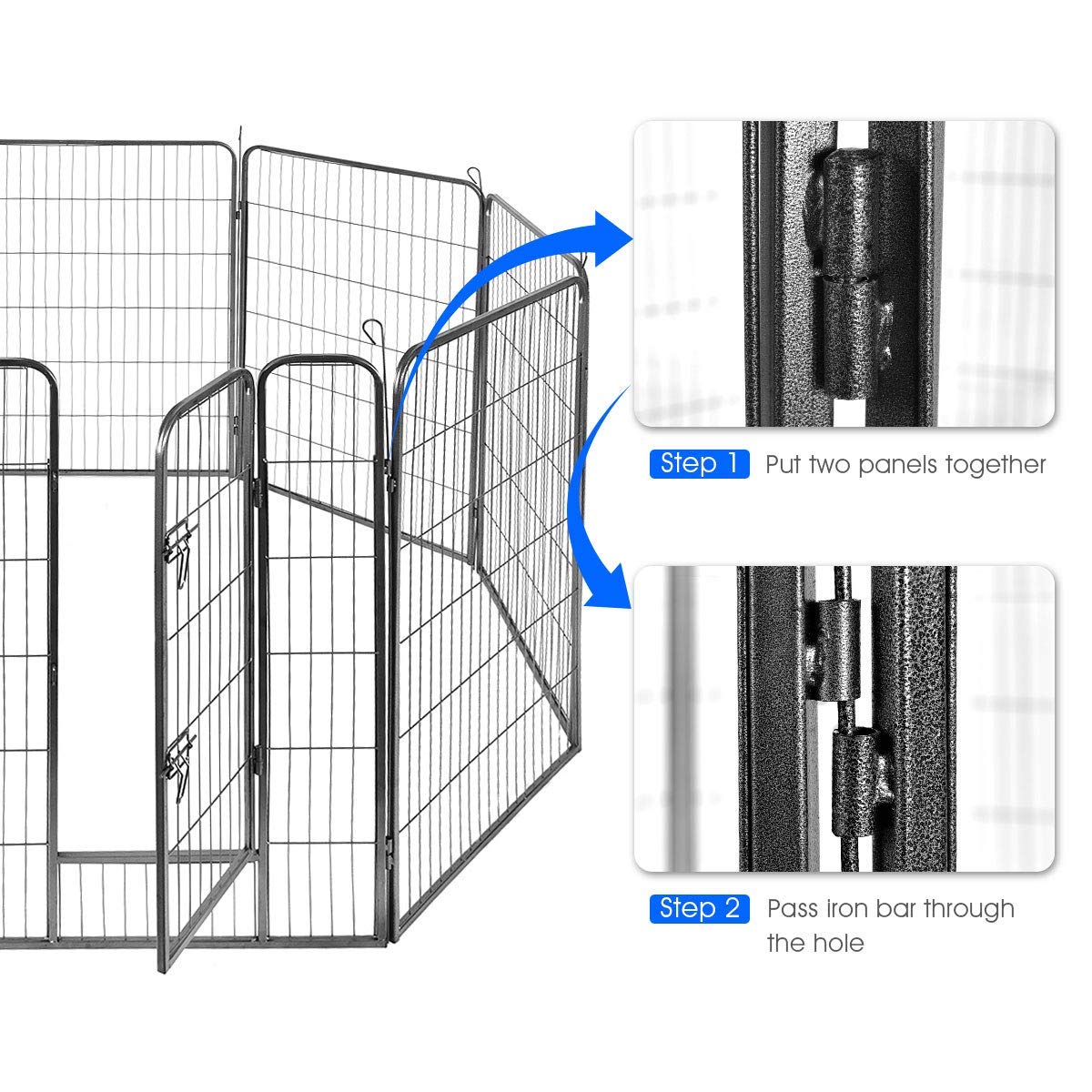 48 inch Dog Playpen with Door (8 or 16 pannels)