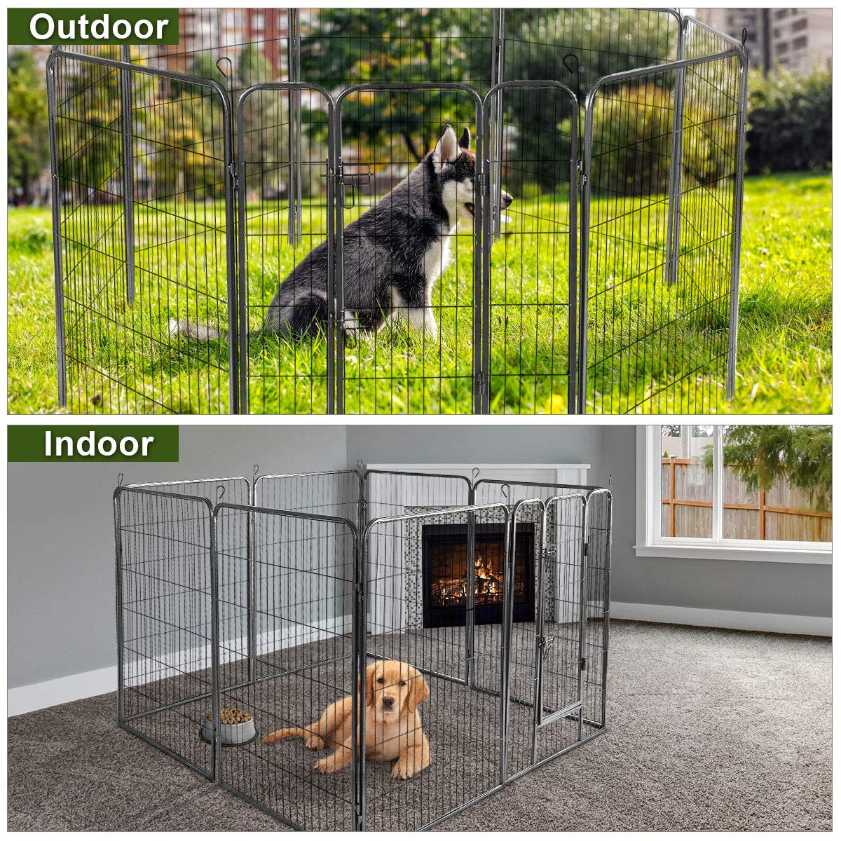 48 inch Dog Playpen with Door (8 or 16 pannels)