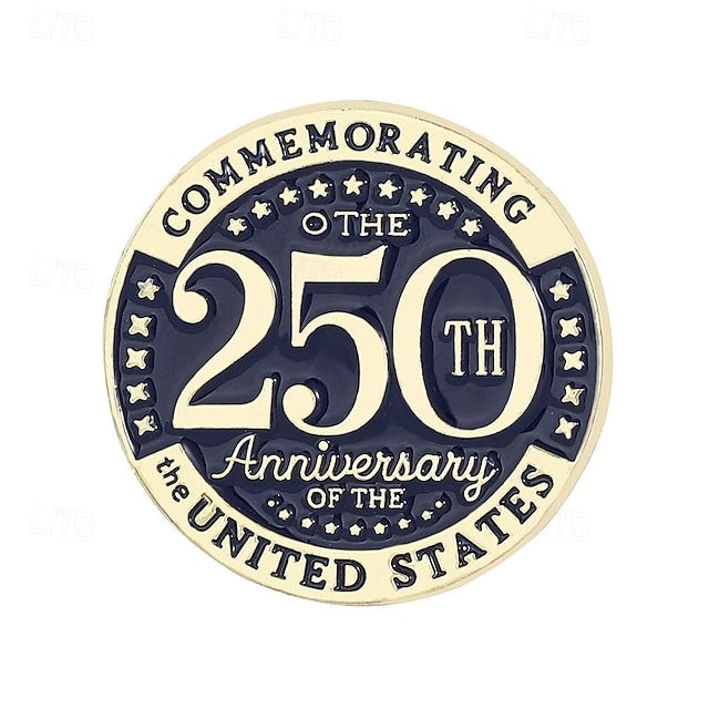 4pcs U.S. 250th Anniversary Brooch Set – Patriotic Lapel Pins