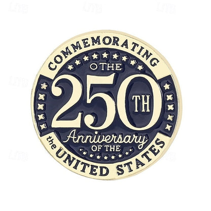 4pcs U.S. 250th Anniversary Brooch Set – Patriotic Lapel Pins