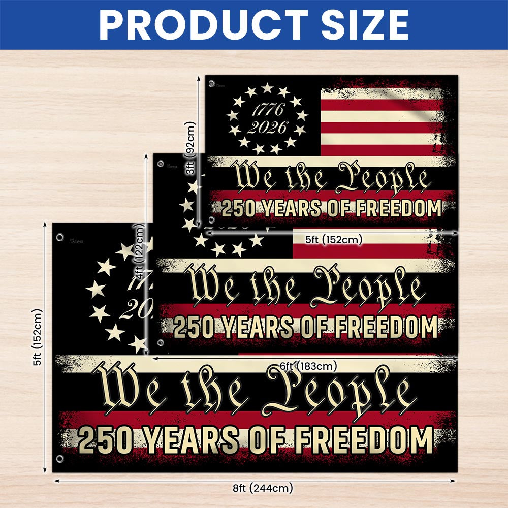 We The People 250 Grommet Flag for Semiquincentennial