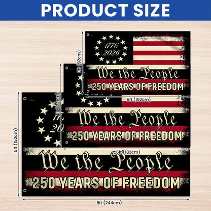 We The People 250 Grommet Flag for Semiquincentennial