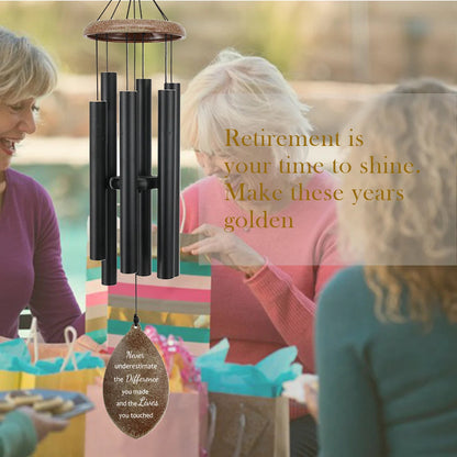 Astarin Personalized Retirement Wind Chimes, 35" Large Custom Windchime for Teacher, Doctor, Employee, Happy Retirement Appreciation Gift-008-Produce in the USA