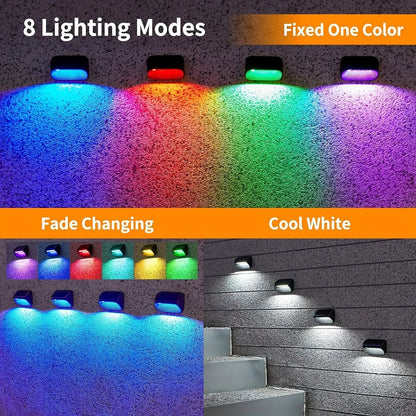 Solar-Powered Fence Lights for Yard, Deck, Patio