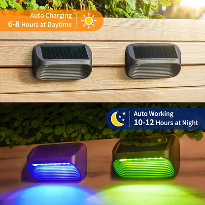 Solar-Powered Fence Lights for Yard, Deck, Patio