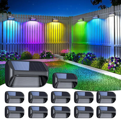 Solar-Powered Fence Lights for Yard, Deck, Patio