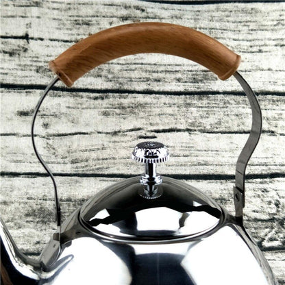 Stainless Steel Stove Top Whistle Drink Tea Kettle With Handle In Silver