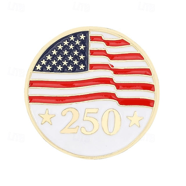 4pcs U.S. 250th Anniversary Brooch Set – Patriotic Lapel Pins