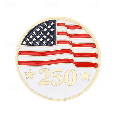 4pcs U.S. 250th Anniversary Brooch Set – Patriotic Lapel Pins