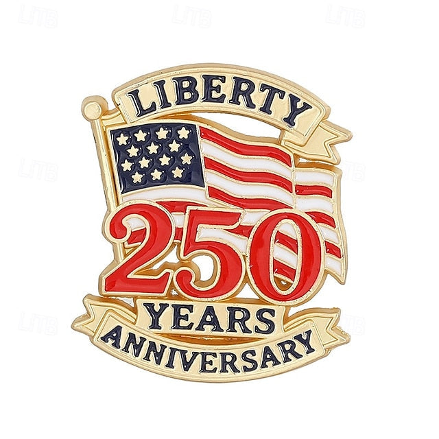 4pcs U.S. 250th Anniversary Brooch Set – Patriotic Lapel Pins