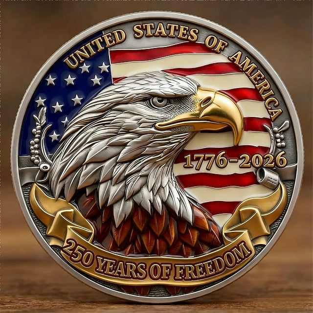 U.S. 250th Anniversary Commemorative Coin – American Eagle Design